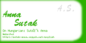 anna sutak business card